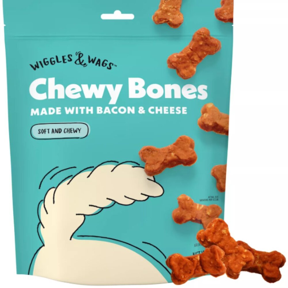 Wiggles & Wags Chewy Bones Bacon and Cheese 6 OZ